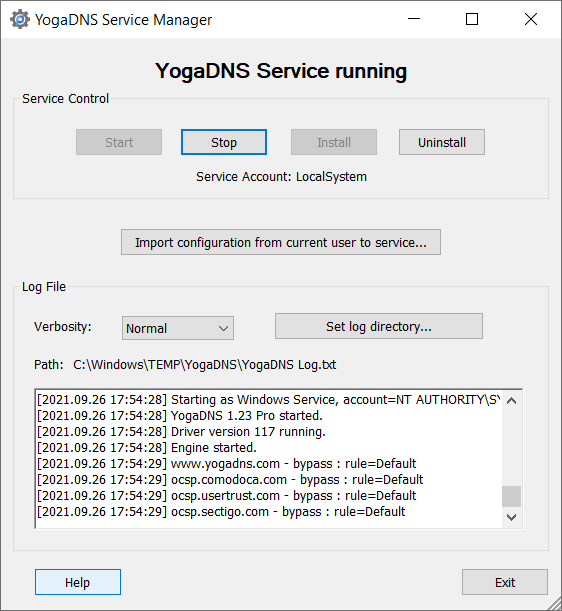 YogaDNS Service Manager